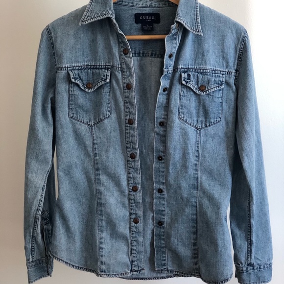 GUESS DENIM TOP - Picture 2 of 7